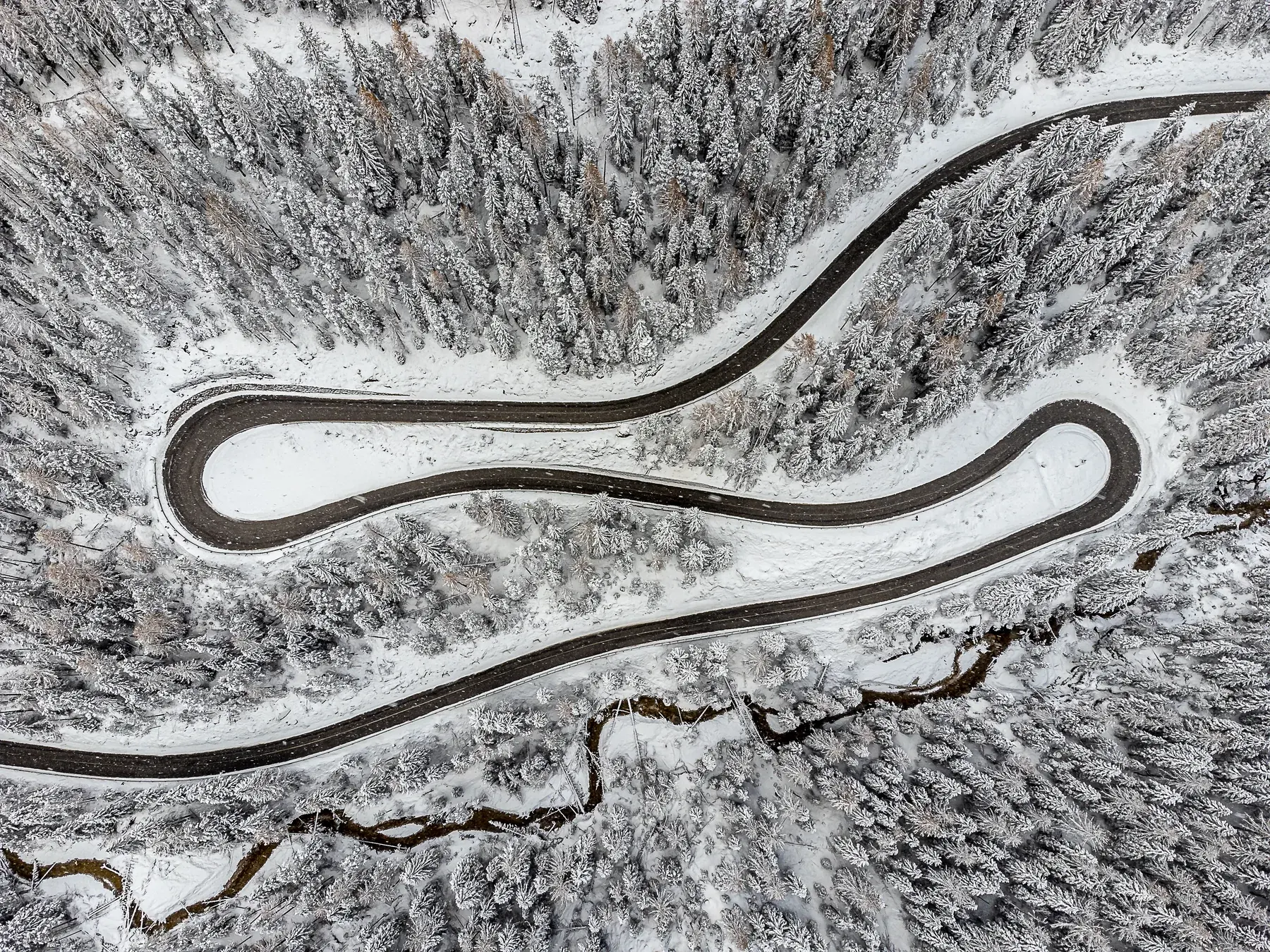 Veduta aerea con geometrie naturali