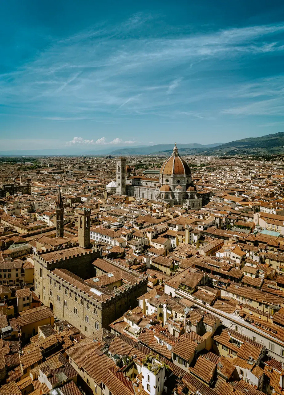Veduta aerea di Firenze con Santa Maria del Fiore